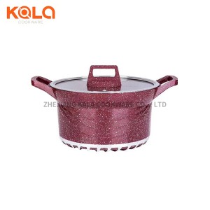 High quality kitchen supplies bosch cast aluminum cooking pot granite cookware set non stick cookware wholesale China cooking pot factory