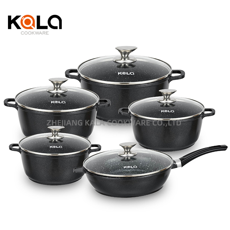 High Quality Best Non Stick Cookware -
 High quality wholesale cookware aluminum cooking pots and pans set cook ware kitchen non stick cookware set – KALA