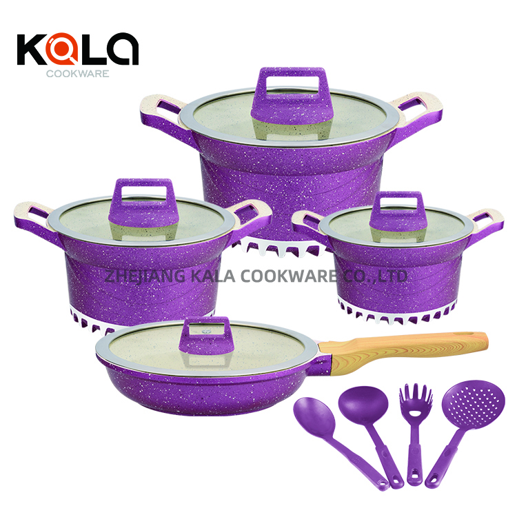 marble cooking pot set ketchen tools cookware sets &non-stick fry pan 12pcs soup pan cooking &skillet for houseware Featured Image