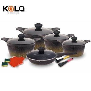 customize cookware set ceramic coating cooking pots for kitchen casserole de luxe aluminum high casserole