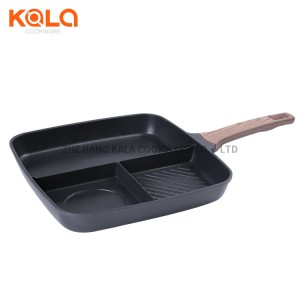 High quality frying pan 32cm griddle grill pan cast aluminium non stick frying pan bulgogi fry pan China multi cooking pot manufacturers