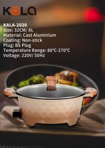 Hot selling kitchen supplies runda casserolle cooking appliances pots and pans set customize aluminum cooking pot China electric cooker pan factory