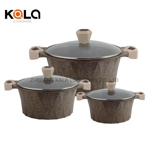 high quality granite cooking pots &frying pan cookware set nonstick german pots with skillet casserole de luxe manufacturer