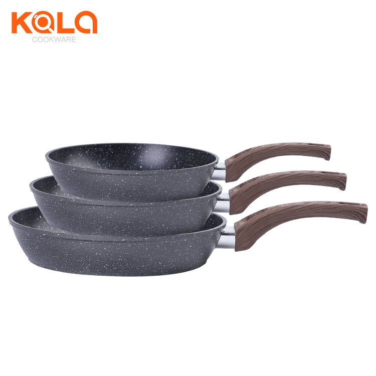 marble frying pan forged aluminium fry pan sets grill pan non-stick manufacturers frying grill pot with induction bottom Featured Image