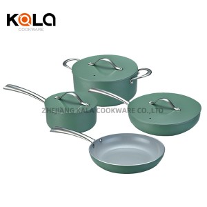 cookware induction ceramic cookware sets non stick aluminum cooking pot frying pan pressed aluminium cooking pots cookware