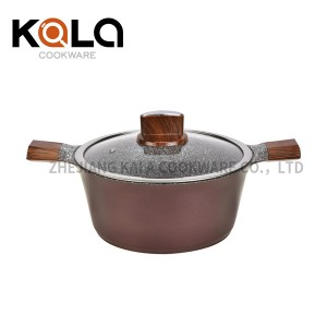High Quality kitchen supplies Casserole Ceramic aluminum Cooking Pot And Cooking Soup Stock wholesale Non Stick Cookware Set