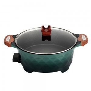 High quality electric cooker pan mini electric bbq cooking pot cooking appliances casserole Aluminium nonstick coating cooker China electric pan factory