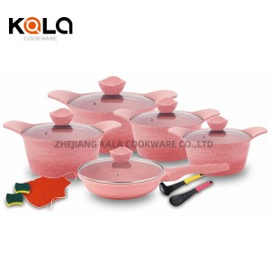 High quality cookware set non stick  customize cookware set ceramic coating cooking pots for kitchen casserole de luxe China aluminum cooking pot suppliers