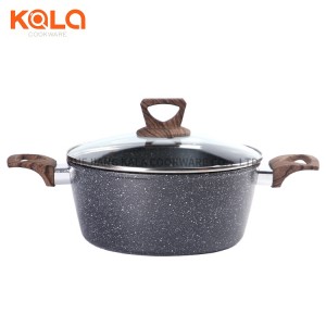 shallow and big casserole set forged alumunuim big cooking pot marble coating cookware set fry pan non stick manufacturers