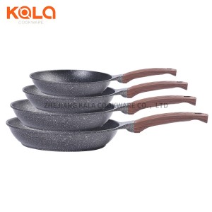 No Oil Fry Pan -
 High quality kitchen supplies non stick frying pan cast aluminium oyster grill pan marble coating pots cookware multipurpose grill pan China pots and pans set factory – KALA