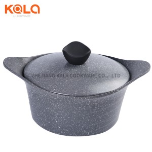 Hot amazon kitchen supplies cast aluminum cooking pot set non stick fry pan casserole granite cookware set China cooking pot set factory