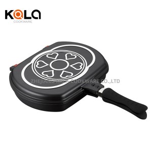 good selling 32cm double sided grill pan nonstick frying pan bakeware dessini stock pan kitchen cookware sets zhejiang wholesale