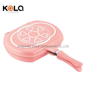 Good selling cookware wholesale 32cm double sided grill pan nonstick frying pan bakeware dessini stock pan China Double Grill Pan Factory