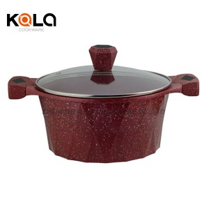 High Quality marbel non stick cookware set casseroles serie de cooking fry pan and casserole set soup pan zhejiang cookware