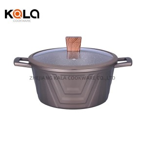 High quality kitchen supplies casserole  granite cookware set non stick  coating with glass lid cookware wholesale China aluminum cooking pot set manufacturers