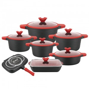 High quality kitchen supplies 30/32cm wok non stick cookware sets cooking pot induction non stick deep fry pan China cooking pots factory