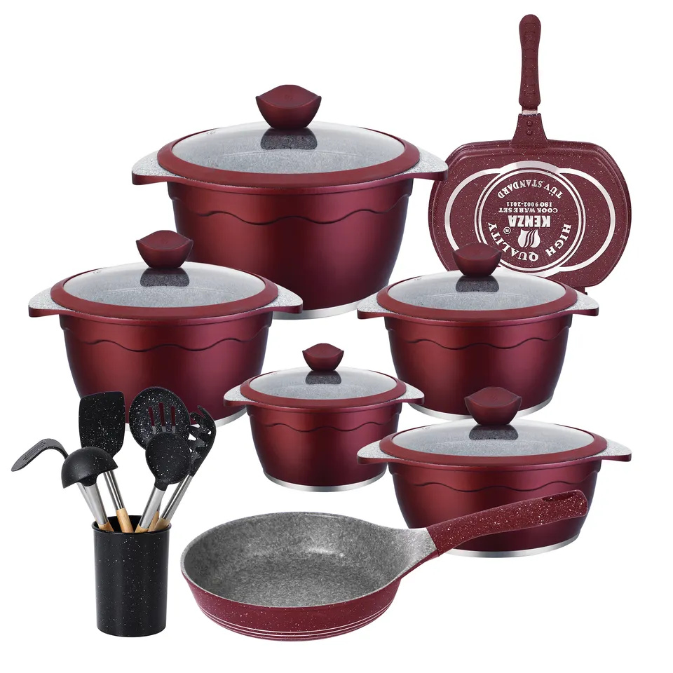 Manufacturer for Cookware Parts -
 Good selling cookware wholesale 15pcs cookware set with Cookware Parts  granite cookware set non stick Soup & Stock Pots kitchen supplies China aluminum cooki...