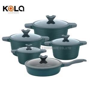 High quality kitchen supplies luxury houseware cookware set non stick frying pan aluminum cooking pot set China cooking pot set factory