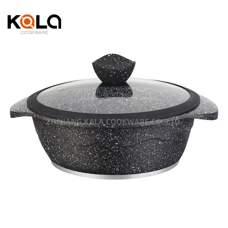 Cookware Brands -
 High quality cookware wholesale 24/28cm Soup & Stock Pots induction bottom frying pan grill pan stainless steel Knob/Handle China non stick frying pan factory – KALA