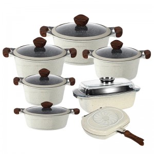 China pots cooking suppliers high quality  non stick cookware sets die cast aluminum cooking pots and pans sets household utensils kitchen