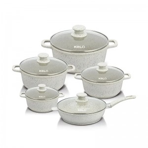 High quality kitchen wear cookware set aluminum cooking pots and pans non stick kitchen cookware set wholesale cookware