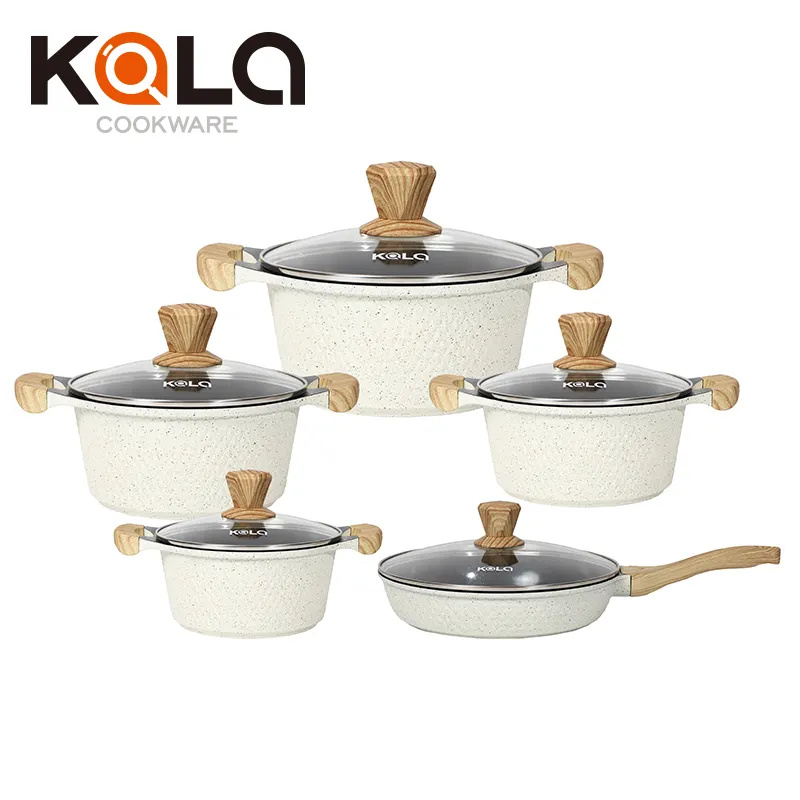 Factory selling Cheap Cooking Pots -
 High quality kitchen supplies dessini 10pcs open flame cooking pot set Soup & Stock Pots with frying pan non stick cookware set  cookware wholesale Chian a...