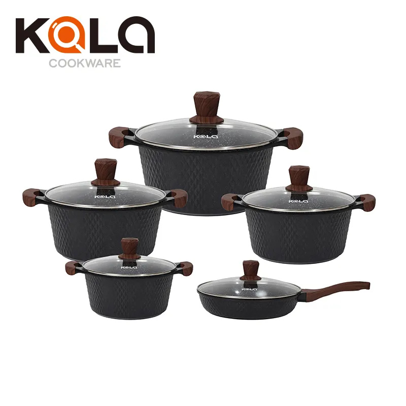 Le Creuset Cookware -
 Hot selling granite cookware set non stick frying pan aluminium cooking pot set utensils set China Pots Cooking Manufacturers – KALA