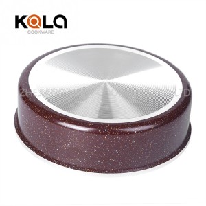 High quality kitchen supplies granite cookware set non stick  coating oven tray nordic ware bundt cake pans cookware pressed China aluminum cooking pot factory