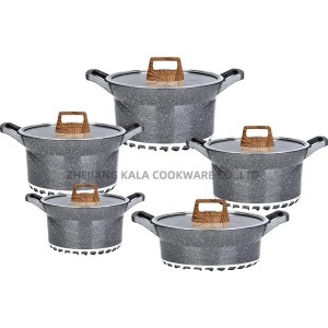 high quality kitchen supplies non stick cookware set frying pan forged aluminum cooking pots set Aluminum Cookware Set Manufacturers