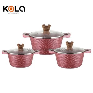 High quality cookware wholesale customize aluminum cooking pots cookware sets non stick coating frying pan China cooking pot set factory