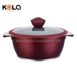High quality cookware wholesale 24/28cm Soup & Stock Pots induction bottom frying pan grill pan stainless steel Knob/Handle China non stick frying pan factory