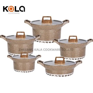 high quality kitchen supplies non stick cookware set frying pan forged aluminum cooking pots set Aluminum Cookware Set Manufacturers
