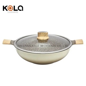 Hot sale  kitchenware steamer non stick cookware set cast aluminium casserole pots with frying pan China aluminum cooking pot factory