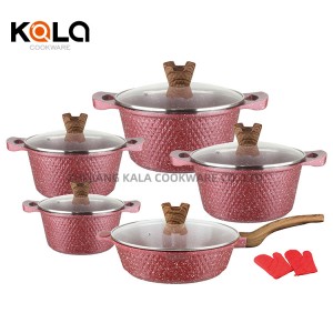 high quality induction non stick cookware set aluminium cooking pot set cookware kitchen ware pot cookware set