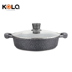 China cookware supplier granite cookware sets non stick fry pan oil free frying pan aluminium cooking pot set cookware wholesale