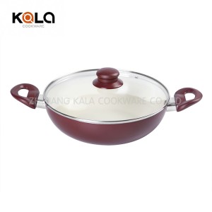 ceramic coating casseroles and frying pan set kitchen accessories aluminum cookware set non-stick ceramic cooking pot set facto