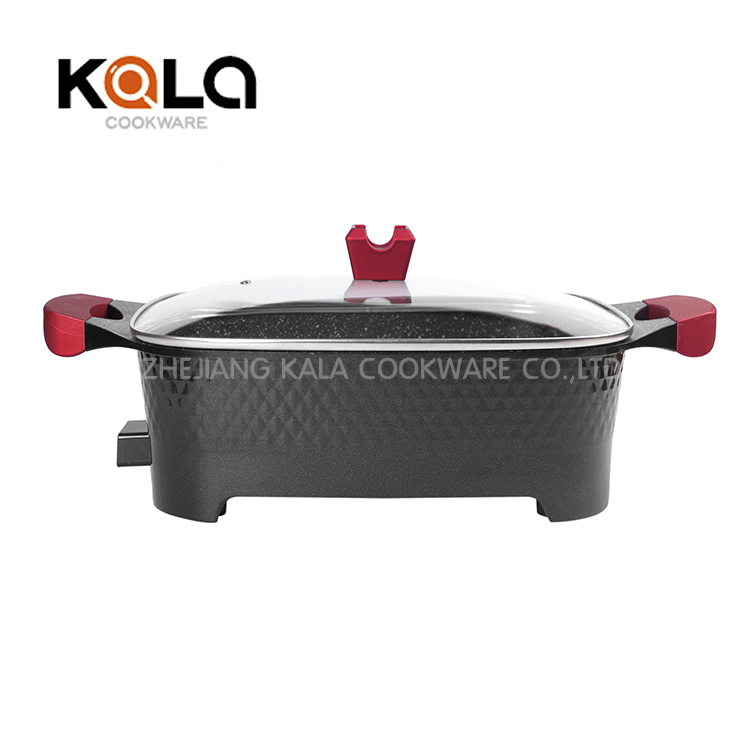 High quality big cooking pot ghana cooking pot grill pan cooking appliances square seafood casserole Household factory Featured Image