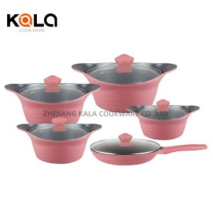 Cristel Cookware -
 High quality granite cookware set non stick oil free frying pan aluminum cooking pot cookware wholesale China Pots Cooking Manufacturers – KALA