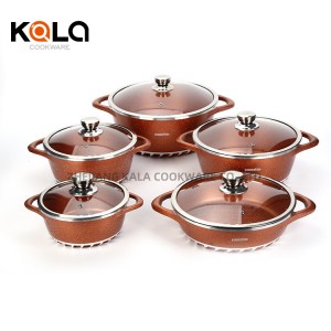Hot selling granite cookware set non stick frying pan aluminium cooking pot set utensils set China Pots Cooking Manufacturers