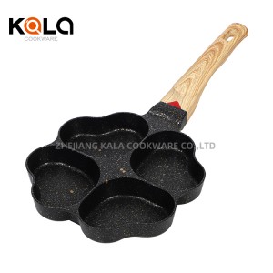 KALA hot selling egg pot 4 hole full induction frying pan cookware set non stick frying pan aluminum pots and pans sets
