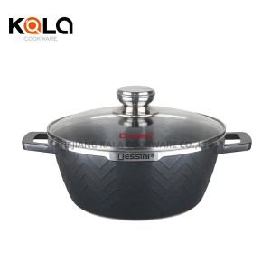 Hot sale dessini 12pcs granite cookware sets non stick frying pan oil free frying pan aluminium cooking pot China Pots Cooking Suppliers