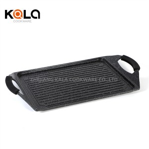 high quality design bbq grill baking pan outdoor griddle pan non-stick camping frying pan