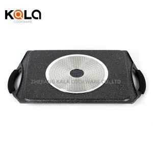 high quality design bbq grill baking pan outdoor griddle pan non-stick camping frying pan