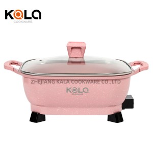 High quality 30cm electric pot ghana best selling multi cook bbq hot pot marble frying pan Soup & Stock Pans manufacturer