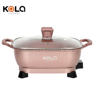 High quality 30cm electric pot ghana best selling multi cook bbq hot pot marble frying pan Soup & Stock Pans manufacturer