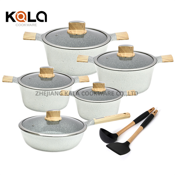 Best Cookware Brands -
 Hot selling kitchen supplies 16pcs square shape granite cookware set non stick aluminum cooking pot sets cookware wholesale – KALA
