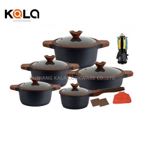 high quality kitchenware german cookware set non stick frying pan  cuisine accessories customize aluminum cooking pots China cooking pot set factory