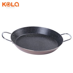 frying pan camping oven tray pressed aluminium bulgogi grill pan non-stick marble coating sea food cooking pan facrory