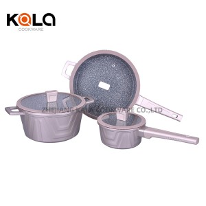 High qualitykitchen supplies aluminum cooking pots in sets cast cookware sets casserole multipurpose wok frying pan China cookware set manufacturers