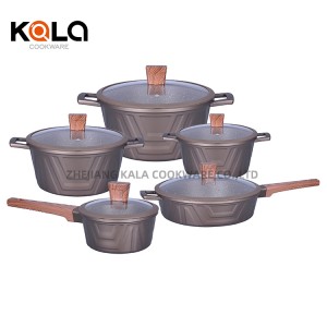 Good selling kitchen supplies aluminum cooking pots cast  sets cookware casserole multipurpose wok frying pan China cookware set manufacturers